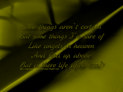 Is There Life After Love? - Shania Twain Song Lyric Quote in Text Image