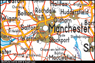 Manchester Political Regional Map