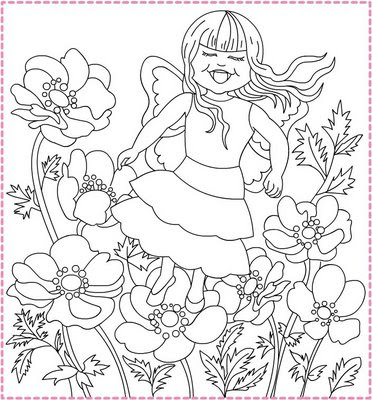Spring Coloring Pages on Fairy Spring   Coloring Page