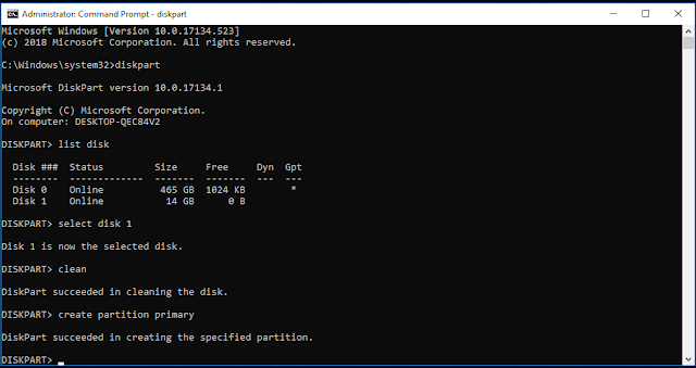 format flasdisk lewat cmd