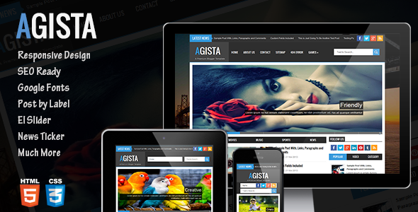 Agista Responsive Multipurpose Blogger Template Free Download  Agista Responsive Multipurpose Blogger Template Free Download - Themeforest