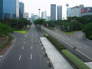 Foto Unik Jakarta Sepi
