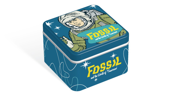 /comic based tin from Fossil, a great target market for this tin ...