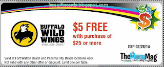 Free Printable Buffalo Wild Wings Coupons