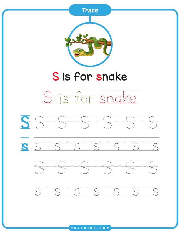ورقة عمل حرف s - ورقة عمل حرف s للاطفال