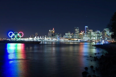 of Vancouver at night,