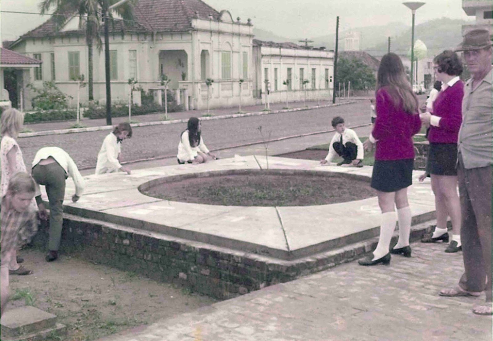 Estância Velha: Praça Primeiro de Maio em 1970