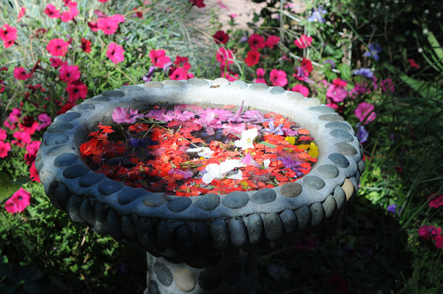 birdbath, Cheyenne Botanic Gardens