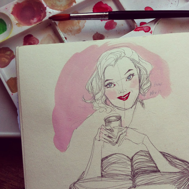 Kitty N. Wong / Marilyn Monroe sketch 