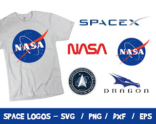 Space Logo Bundle, Space SVG , Space Cricut, Silhouette, Cut File, NASA Logo SVG, SpaceX, Space Force, Crew Dragon, Space Mission, Nasa Svg