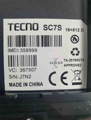 Tecno SC7S Country Unlock File