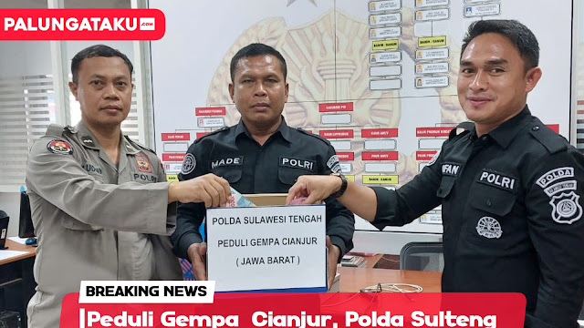 Peduli Gempa  Cianjur, Polda Sulteng Buka Donasi dan Gelar Shalat Ghoib