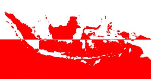 Gambar Peta Indonesia Warna Merah  Putih 