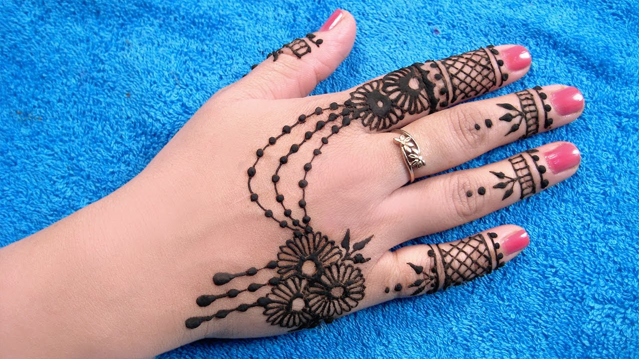 Easy Mehndi Design For Back Hand Henna For Wedding