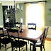 Black paint updates a traditional dining room