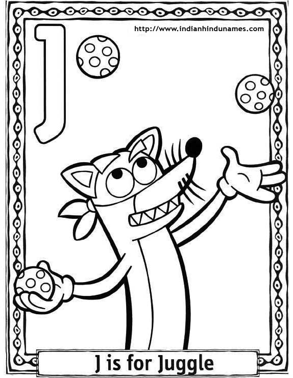 Alphabet A Coloring Pages Cartoons 5