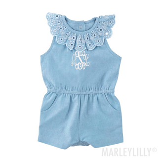 monogrammed romper