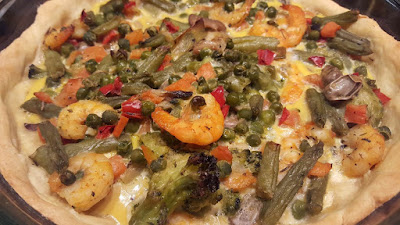 Shrimp and Vegetables Quiche Recipe