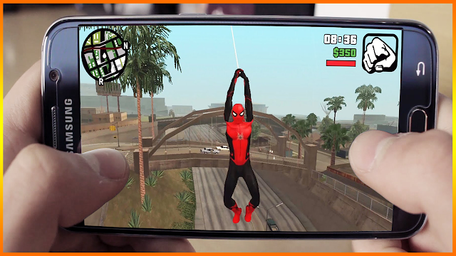 تحميل مود Spider man لي لعبة GTA SA للاندرويد