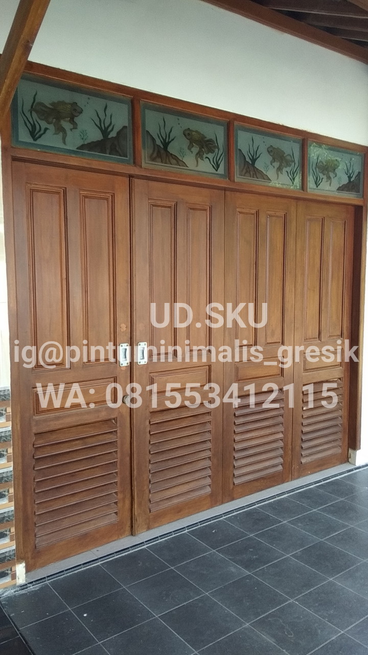 Jual Kusen Pintu Cendela Jati Minimalis Murah Gresik 