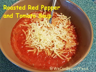 Roasted Red Pepper and Tomato Soup by @WeCanBegin2Feed