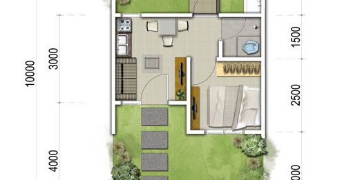 LINGKAR WARNA Denah rumah minimalis ukuran 5x10 meter 1 LINGKAR WARNA Denah rumah minimalis ukuran 5x10 meter 1