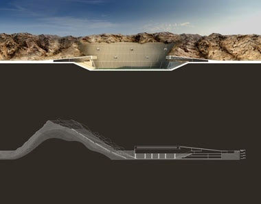 the rock stadium image,weird football stadium UAE,strange football stadium UAE