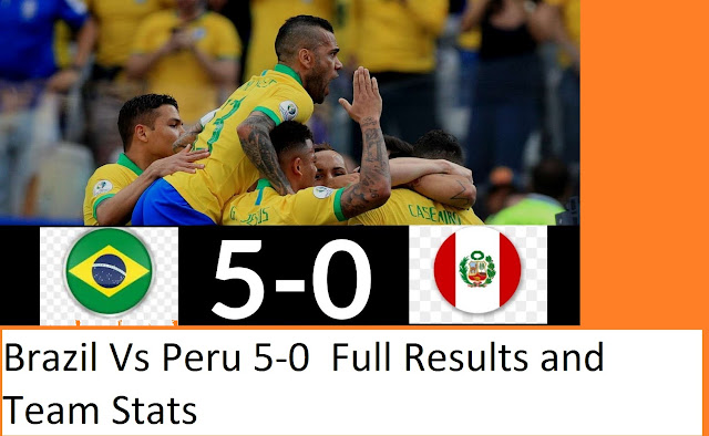 Brazil Vs Peru  Copa America 22 June 2019 Result  Final Score