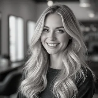 beautiful blonde hair woman