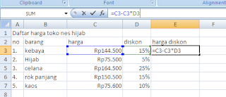 Cara Menghitung Diskon Menggunakan Rumus Ms Excel