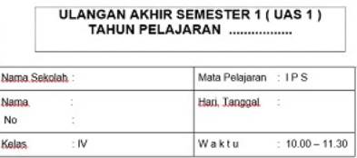 Soal UAS Semester 1 IPS Kelas 4 Dan Kunci Jawaban Aneka 