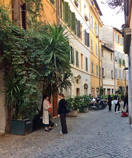 One of Campo de' Fiori's charming streets, the Via dei Cappellari. Rome, Lazio, Italy