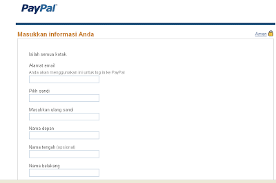 cara daftar paypal