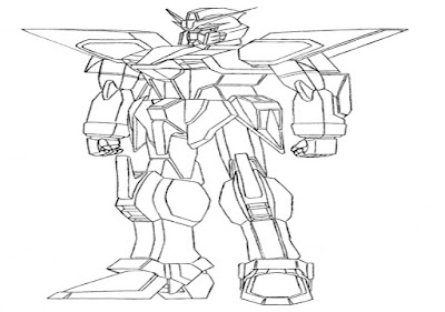 Gambar Mewarnai Robot Gundam