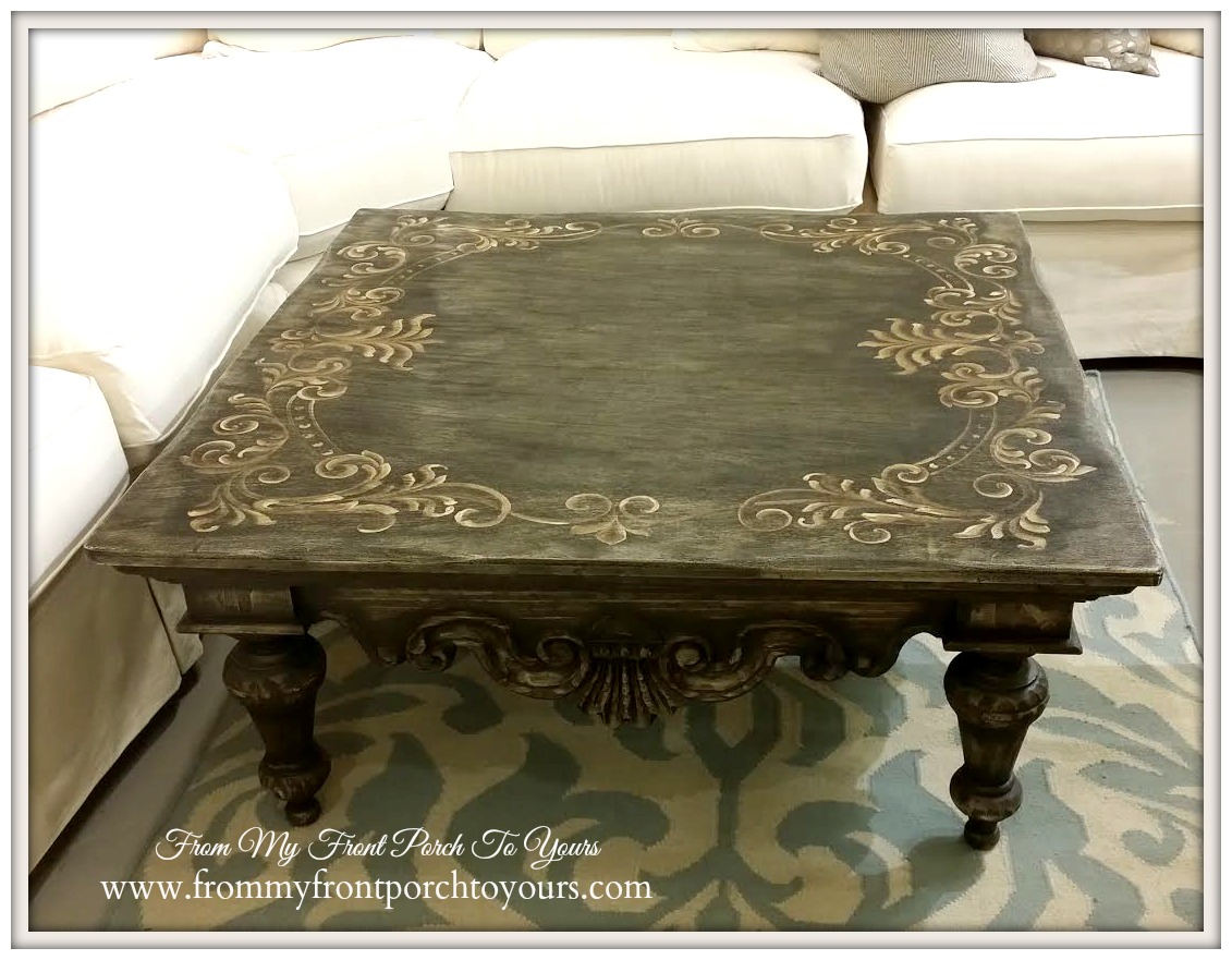 Laurie's Home Furnishings-Handpainted Coffee Table- From My Front Porch To Yours
