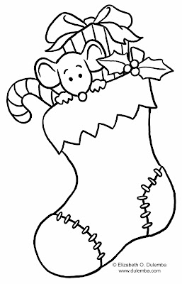 Christmas Stocking Coloring Page