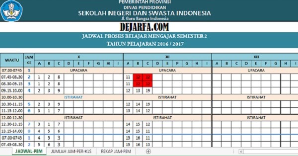 Aplikasi Pembuat Aktivitas Pelajaran Anti Bentrok Tahun Pelajaran 2017/