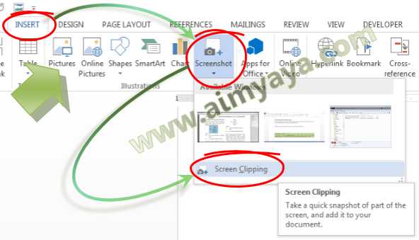  Gambar: Mengambil rumus dengan cara Screen Clipping