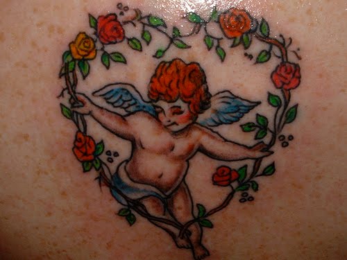 Most cherub tattoos are very pleasant and heavenly, however some mix 