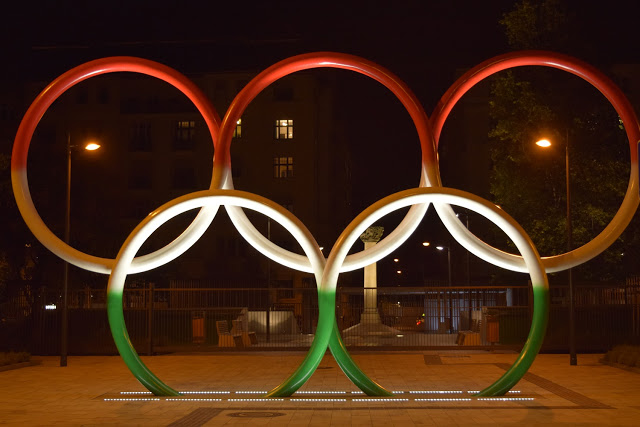 Olympic rings Budapest Olympics 