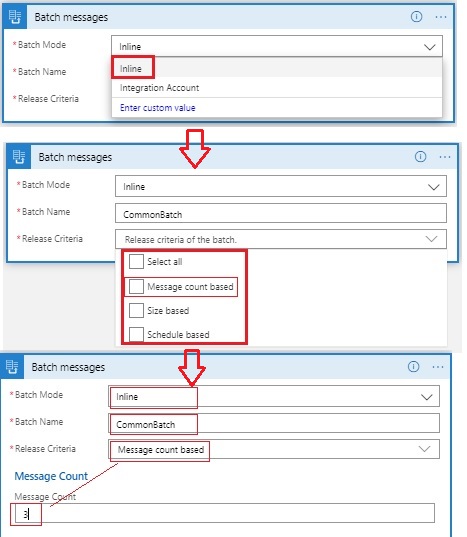 configuring batch process trigger in logic app