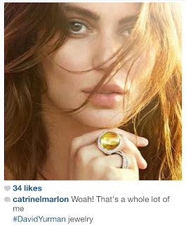 Instagram of Catrinel Menghia for David Yurman with the caption, "Woah! That's a whole lot of me."