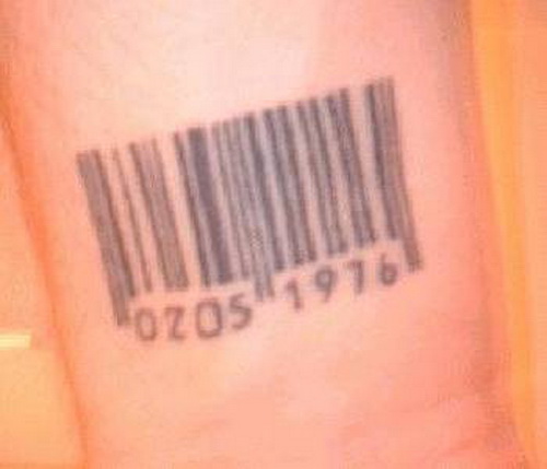 barcode tattoo wrist