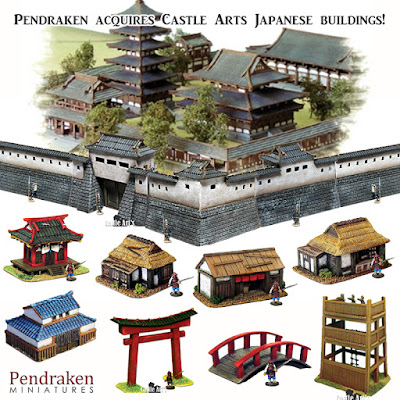 Pendraken Miniatures Acquires Castle Arts 10mm Japanese Buildings