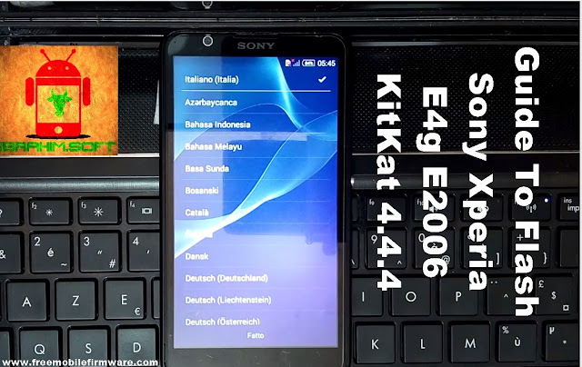 Sony Xperia E4g E2006 KitKat 4.4.4 Tested Firmware