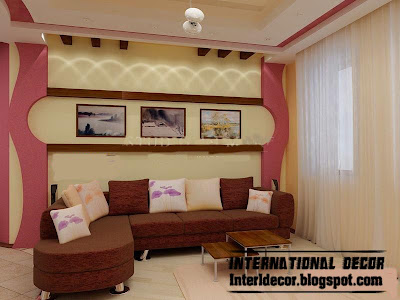 modern gypsum board wall interior design for living room