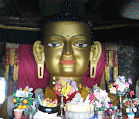 three storey high Sakyamuni buddha at Thikse monastery