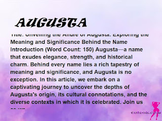 meaning of the name "AUGUSTA"