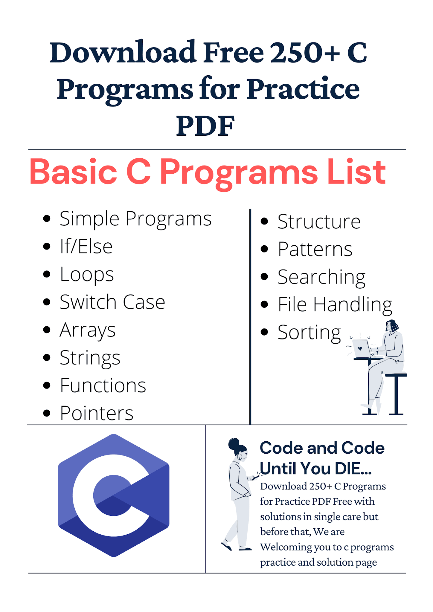 C Programs For Practice Pdf 99 Basic C Programs List Free
