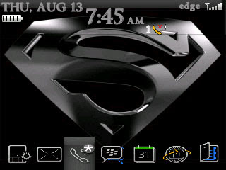 Tema Superman untuk BlackBerry Curve 8300, 8310, 8320, dan 8330